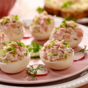 DEVILLED EGGS WITH HAM